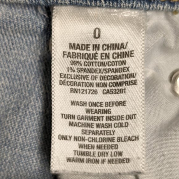 Aeropostale Shorts Women Size 0 High Waisted Shorty Denim Distressed Ripped Sz 0 - Picture 7 of 7